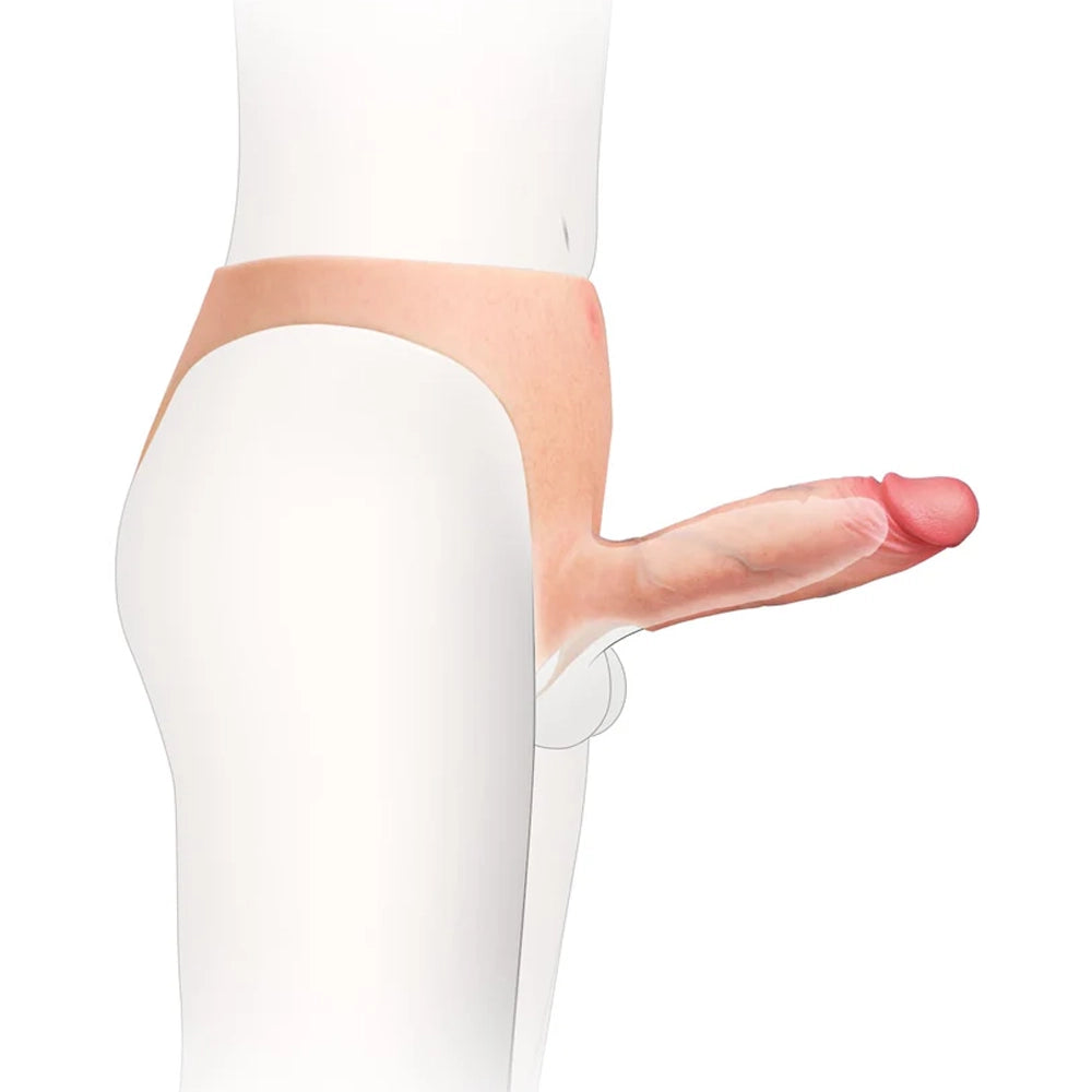 7.8" x 2" Wearable Hollow Penis Sleeve • ED Cock Sleeve