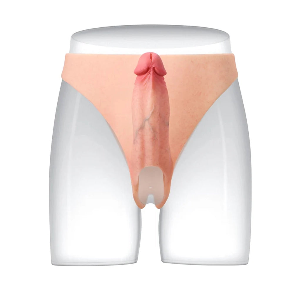 7.8" x 2" Wearable Hollow Penis Sleeve • ED Cock Sleeve
