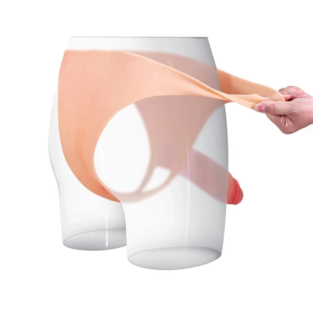 7.8" x 2" Wearable Hollow Penis Sleeve • ED Cock Sleeve
