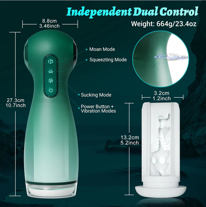 XS7: Intense Sucking Male Masturbator with 6 Modes Suction Vibration Voice & Airbag Squeeze