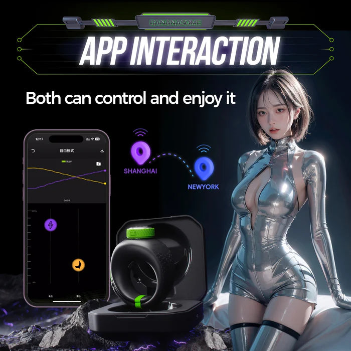 PR1: Adjustable Size App Control Electro-Stim & Vibrating Cock Ring