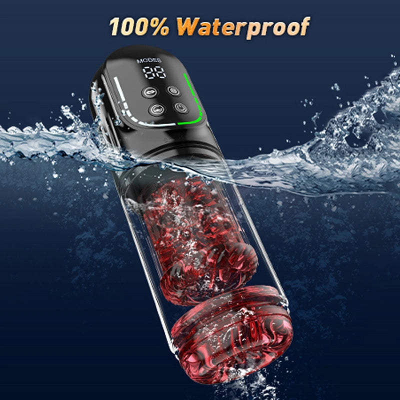 XR4 Pro: App-Control Waterproof Thrusting Rotating Sucking Vibrating Licking Blowjob Masturbator